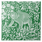 Smaragdgrüner Waldbär, faszinierend  Fliese (Vorderseite)