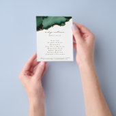 smaragdgrünes Age auf weißem Flyer (Gruppe)