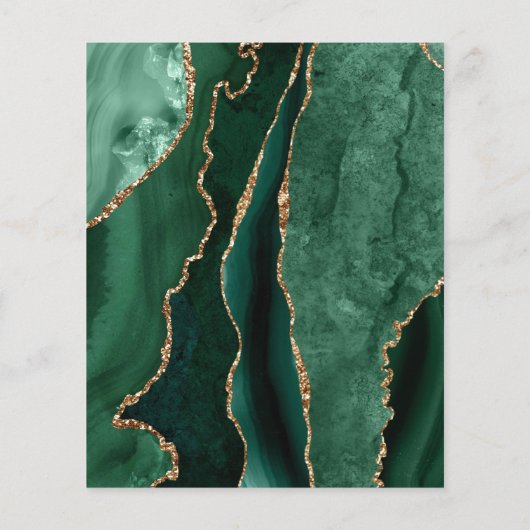 smaragdgrünes Age auf weißem Flyer (Hinten)