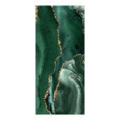 smaragdgrünes Agglomerat auf schwarzer Preisliste Werbekarte (Hinten)