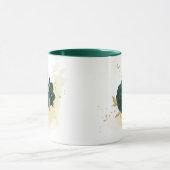 Smaragdgrünes Blumengold Tasse (Zentrum)
