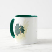 Smaragdgrünes Blumengold Tasse (Vorderseite Links)