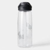 Smaragdgrünes Blumengold Trinkflasche (Rückseite)