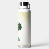 Smaragdgrünes Blumengold Trinkflasche (Rückseite)