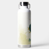 Smaragdgrünes Blumengold Trinkflasche (Vorderseite)