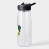 Smaragdgrünes Blumengold Trinkflasche (Links)