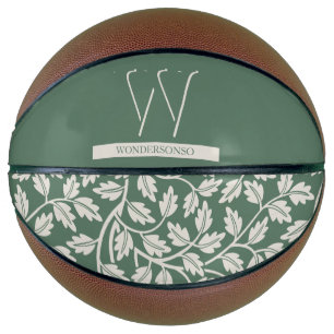 Smaragdgrünes Blumenspiel Basketball