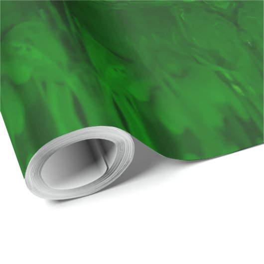 Smaragdgrünes, elegantes geometrisches Muster Geschenkpapier (Rolleneckpunkt)