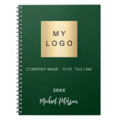 Smaragdgrünes Firmenlogo Notizblock (Vorderseite)