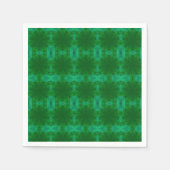 Smaragdgrünes geometrisches Design Serviette (Vorderseite)