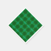 Smaragdgrünes geometrisches Design Serviette (Ecke)