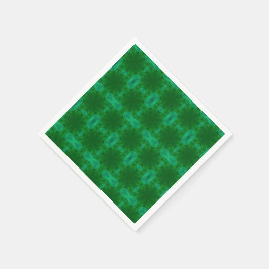 Smaragdgrünes geometrisches Design Serviette (Ecke)