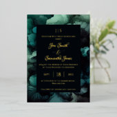 Smaragdgrünes Gold Folieneinladung (Stehend vorne)