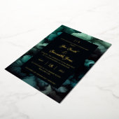 Smaragdgrünes Gold Folieneinladung (Gedreht)