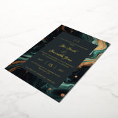 Smaragdgrünes Gold Folieneinladung (Gedreht)