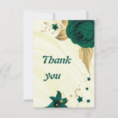 smaragdgrünes Gold, geometrisch Dankeskarte (Vorderseite)