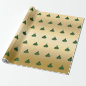 Smaragdgrünes Goldkleid Geburtstagsmädchen Geschenkpapier (Ungerollt)