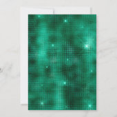 Smaragdgrünes Goldkleid Tiara Luxus Quinceanera Einladung (Rückseite)