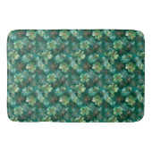 Smaragdgrünes Kleeblatt-Blumenmuster Badematte (Vorderseite)