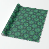 Smaragdgrünes Mandala-Design Geschenkpapier (Ungerollt)