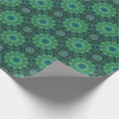Smaragdgrünes Mandala-Design Geschenkpapier (Ecke)