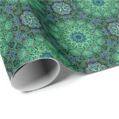 Smaragdgrünes Mandala-Design Geschenkpapier (Rolleneckpunkt)