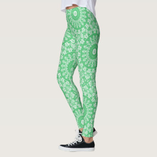 Smaragdgrünes Mandala-Muster Leggings
