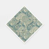 Smaragdgrünes Spitzenmedaillon Serviette (Ecke)