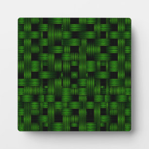 Smaragdgrünes Webkorbmuster Textur Fotoplatte