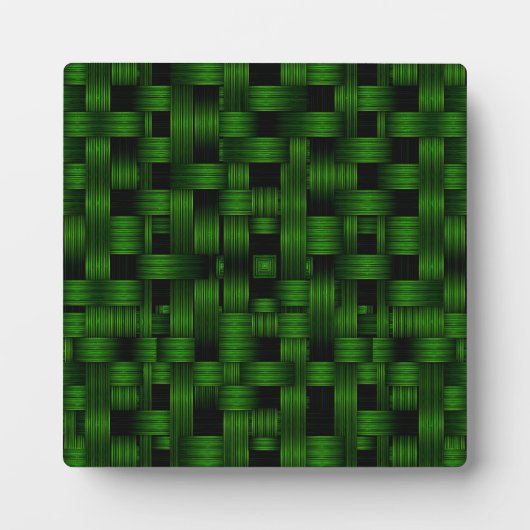 Smaragdgrünes Webkorbmuster Textur Fotoplatte (Vorderseite)