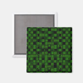 Smaragdgrünes Webkorbmuster Textur Magnet (Vorderseite/Rückseite)