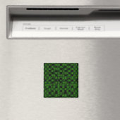 Smaragdgrünes Webkorbmuster Textur Magnet (In Situ (Geschirrspüler))