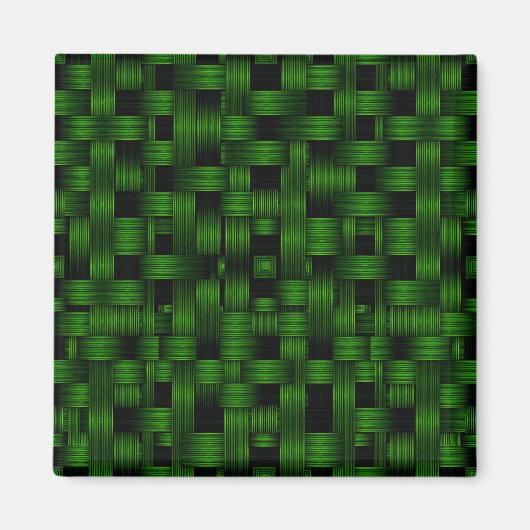 Smaragdgrünes Webkorbmuster Textur Magnet (Vorne)