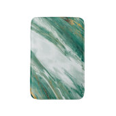 Smaragdjade-grünes Goldbetonter gemalter Marmor Badematte (Vorderseite Vertikal)