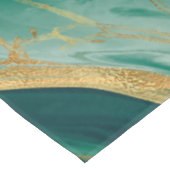 Smaragdjade-grünes Goldbetonter gemalter Marmor Tischdecke (Schrägansicht)