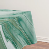 Smaragdjade-grünes Goldbetonter gemalter Marmor Tischdecke (Beispiel)