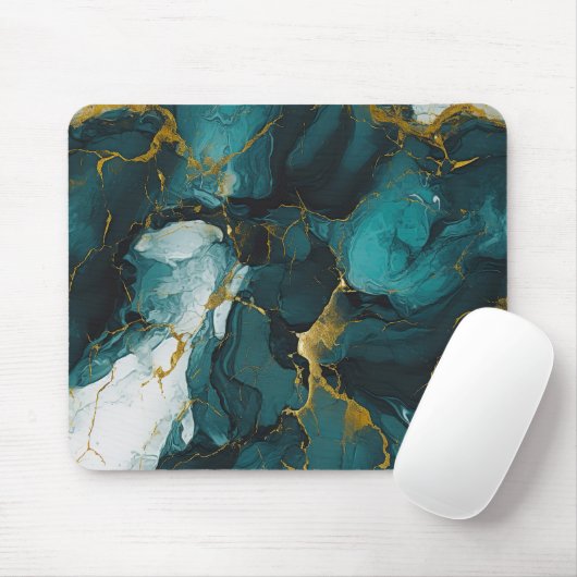 Smaragdmarmor mit goldenen Adern Mousepad (Mit Mouse)