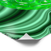 Smaragdmeerwald, Abstrakter grüner Ozean Poster (Ecke)