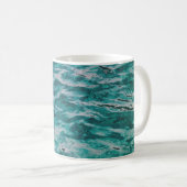 Smaragdozeanwellen Kaffeetasse (VorderseiteRechts)