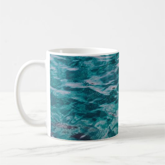 Smaragdozeanwellen Kaffeetasse (Links)