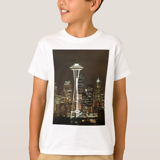 Smaragdraum-Nadel stadt-Seattles Washington T-Shirt (Vorderseite)