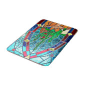 Smaragdschloss Stainglass von Zauberer von Oz Badematte (Schrägansicht)