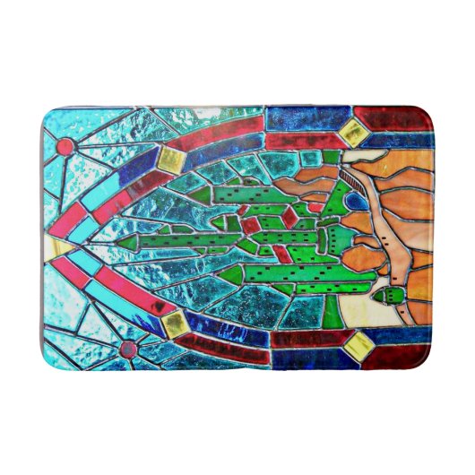 Smaragdschloss Stainglass von Zauberer von Oz Badematte (Vorderseite)