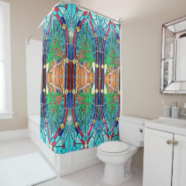 Smaragdschloss Zauberer von Oz Stainglass Duschvorhang