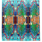 Smaragdschloss Zauberer von Oz Stainglass Duschvorhang (Vorderseite)