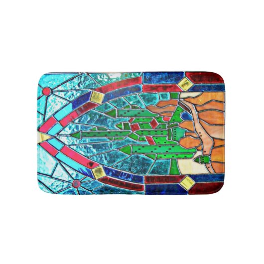 Smaragdschloss zauberers von Oz Stainglass Badematte (Vorderseite)