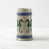 Smaragdseepferde Stein Bierglas (Mittel)