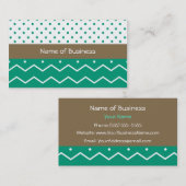 Smaragdsparren und Tupfen Visitenkarte (Vorne/Hinten)