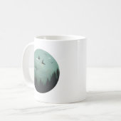 Smaragdspitzen und steil ansteigende Vögel Kaffeetasse (Vorderseite Links)