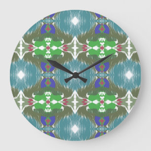 Smaragdtiden-Kaleidoskop Große Wanduhr
